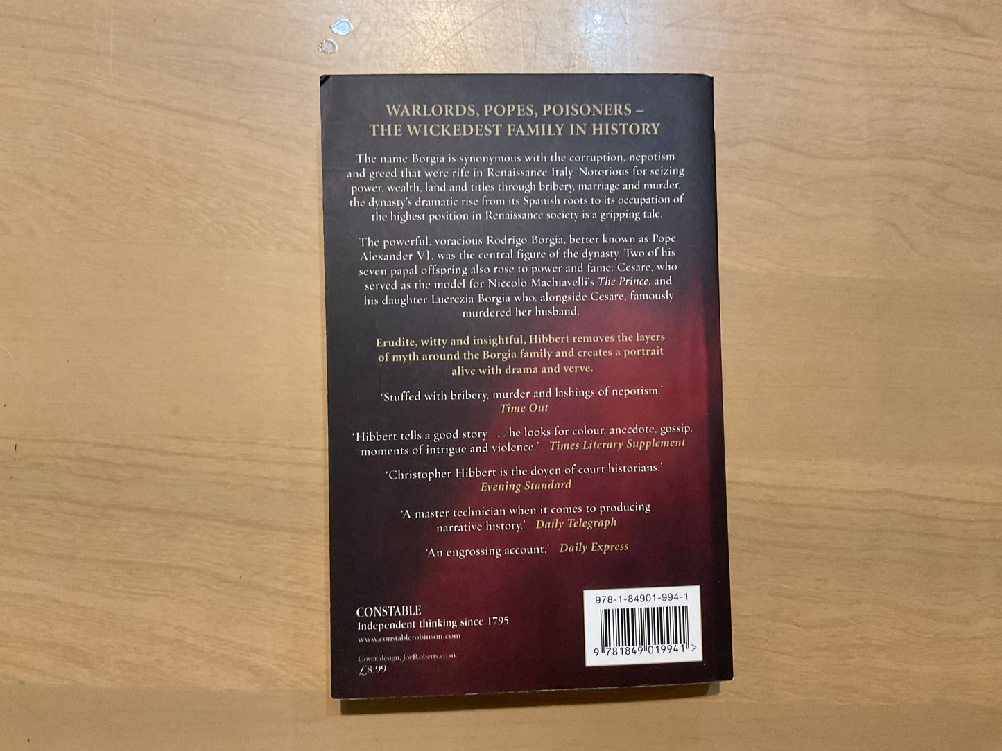 The Borgias by Christopher Hibbert