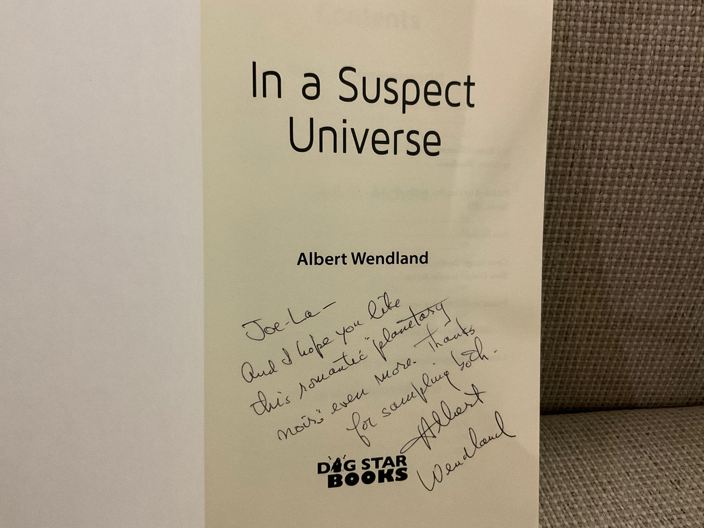 In a Suspect Universe by Albert Wendland