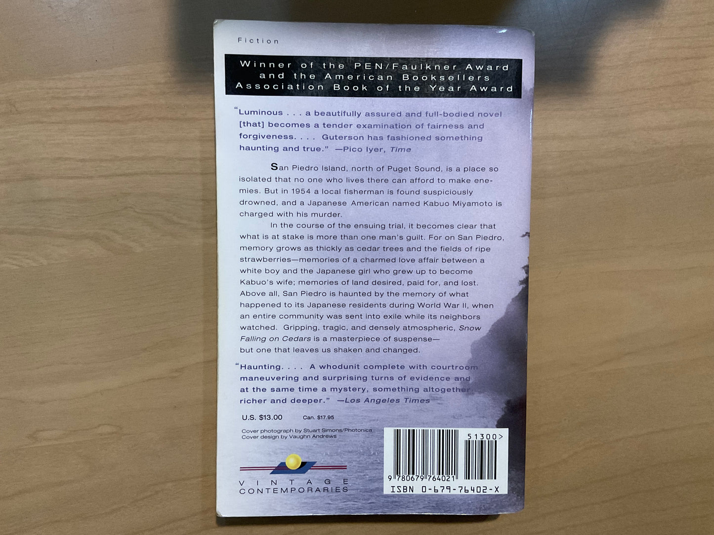 Snow Falling on Cedars by David Guterson