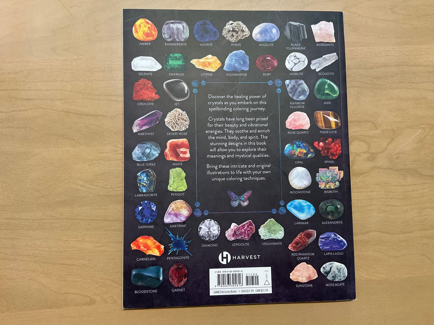 Harness the Healing Power of Crystals (Coloring book) by Kate O’Hara