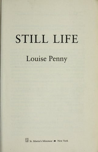 Still Life A Chief Inspector Gamache Novel