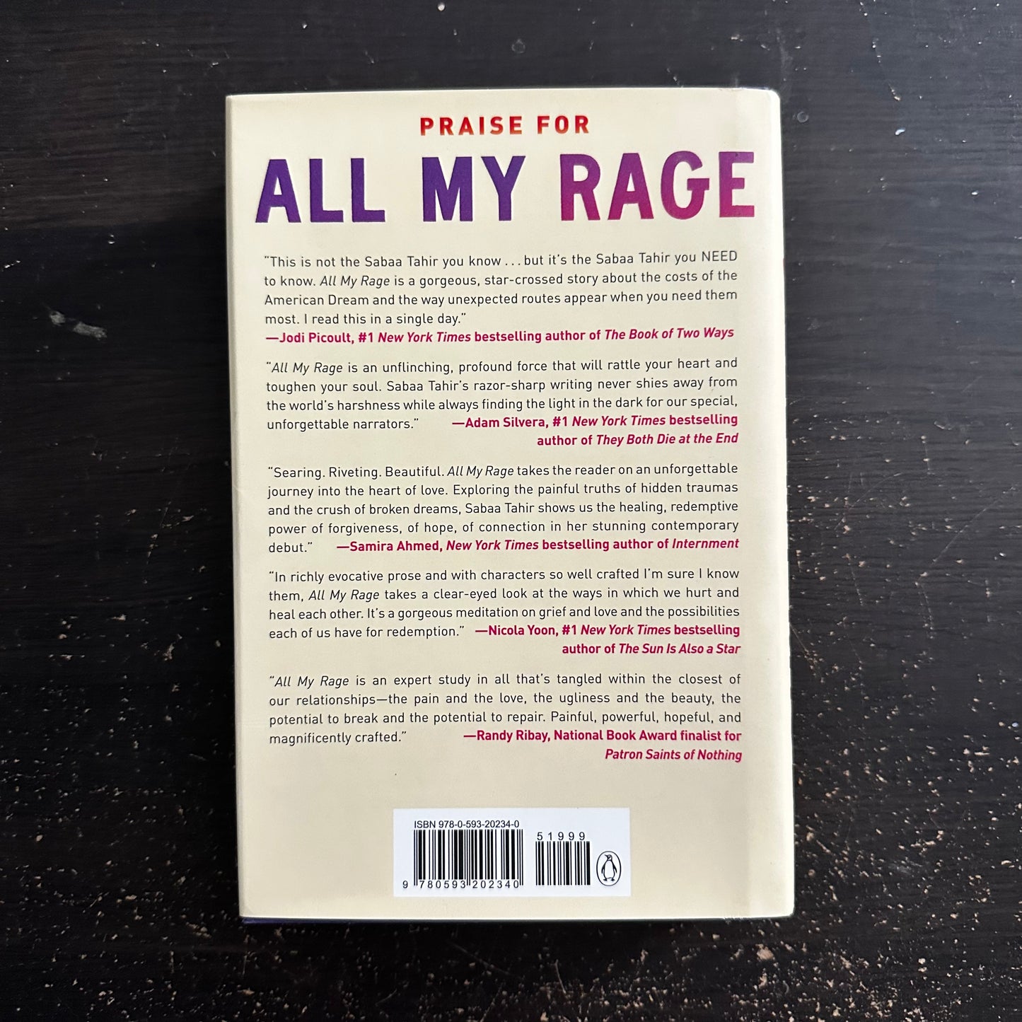 All My Rage by Sabaa Tahir