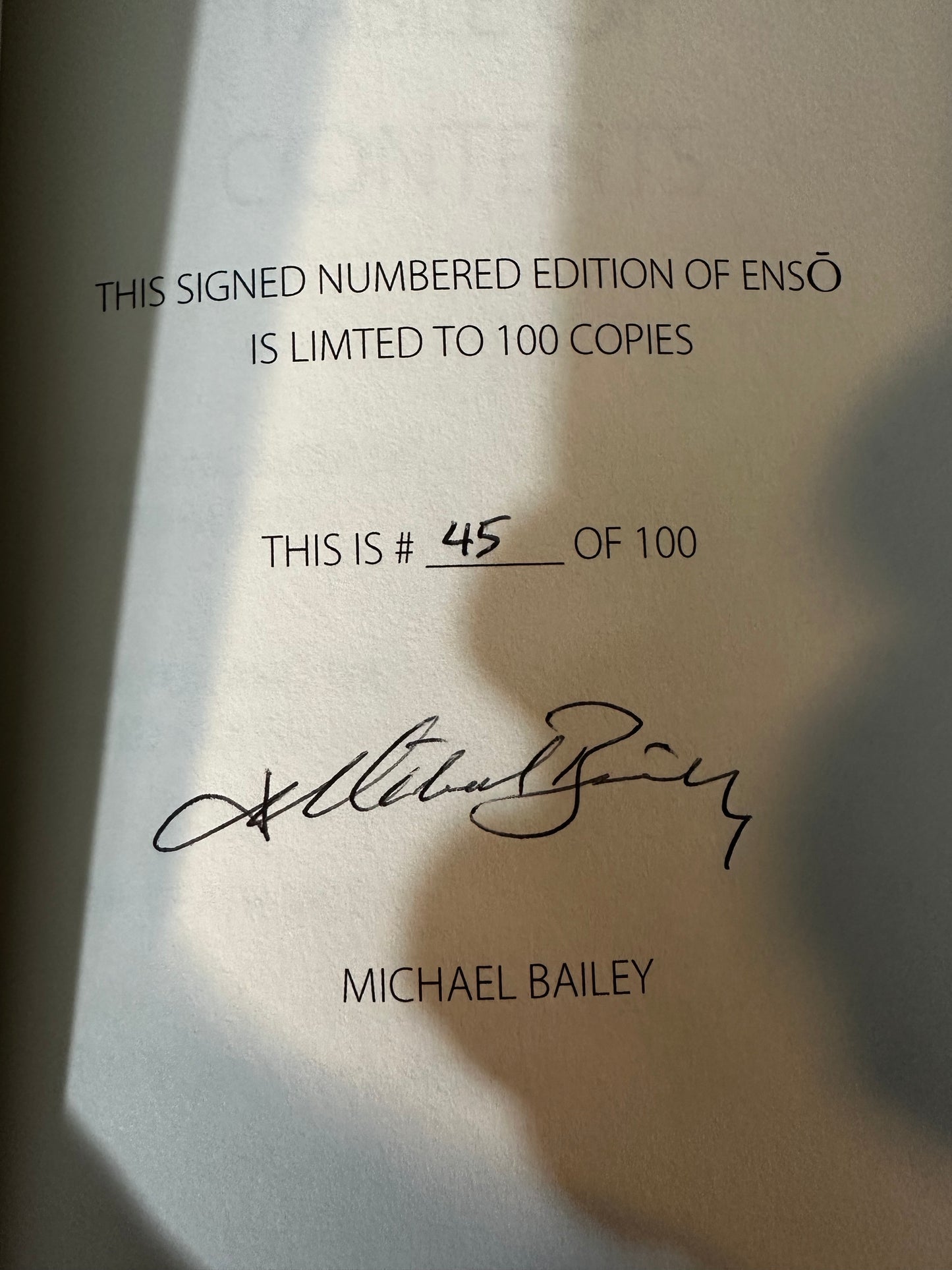Enso: A Connection of Fables by Michael Bailey (Signed)