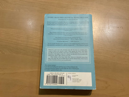 Every Man Dies Alone by Hans Fallada