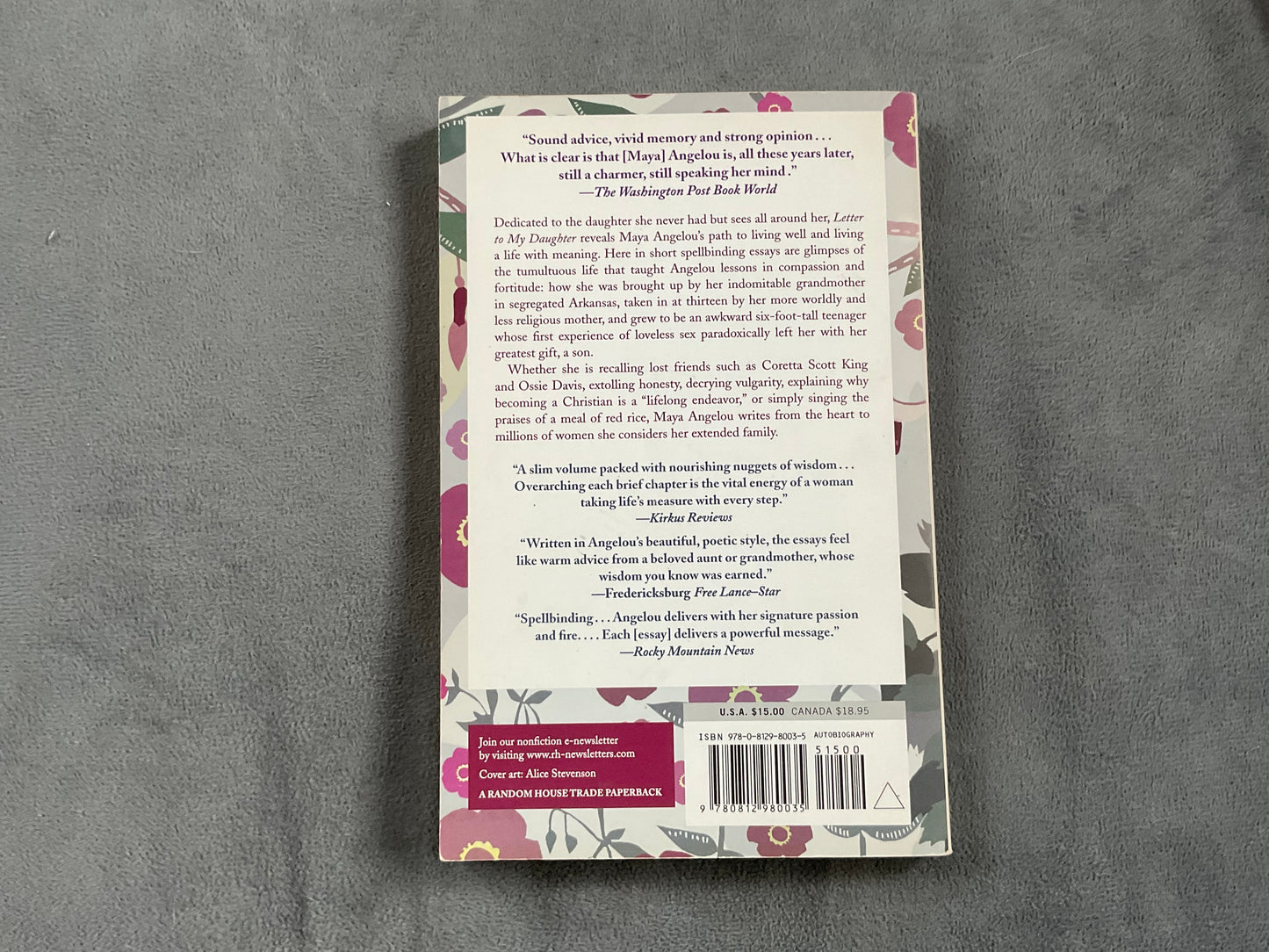 Letter to My Daughter by Maya Angel