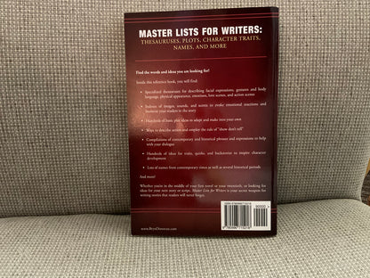 Master Lists for Writers by Bryn Donovan