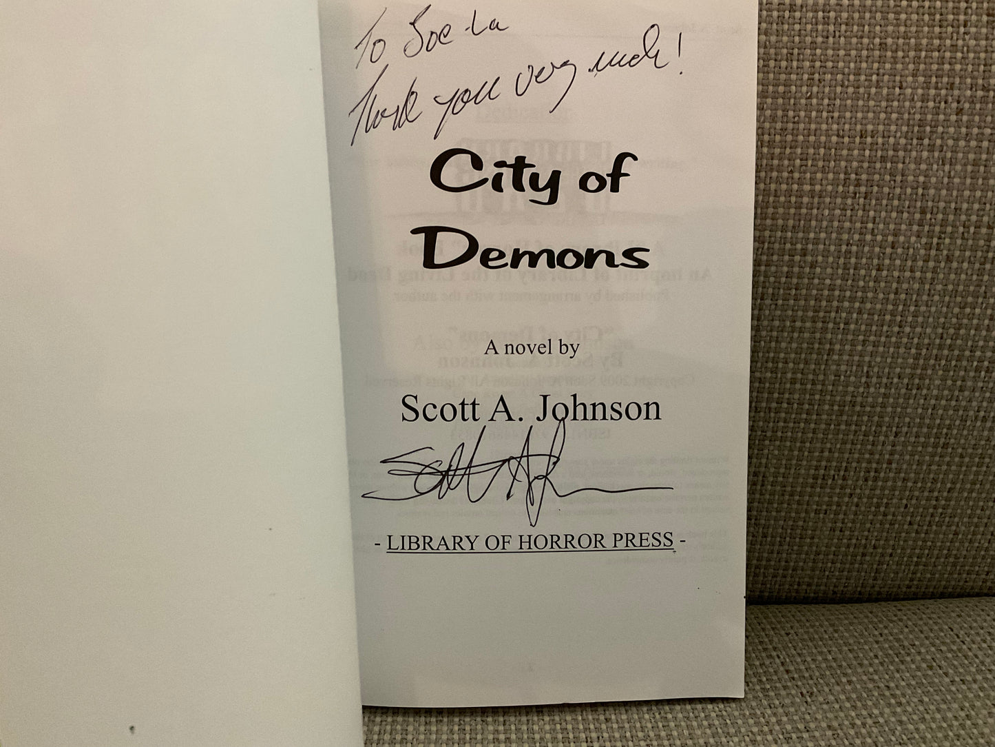 City of Demons by Scott A. Johnson